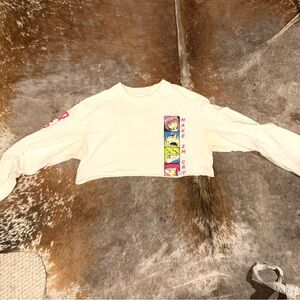 HUF Cream Long Sleeve Tee with Colorful Graphic